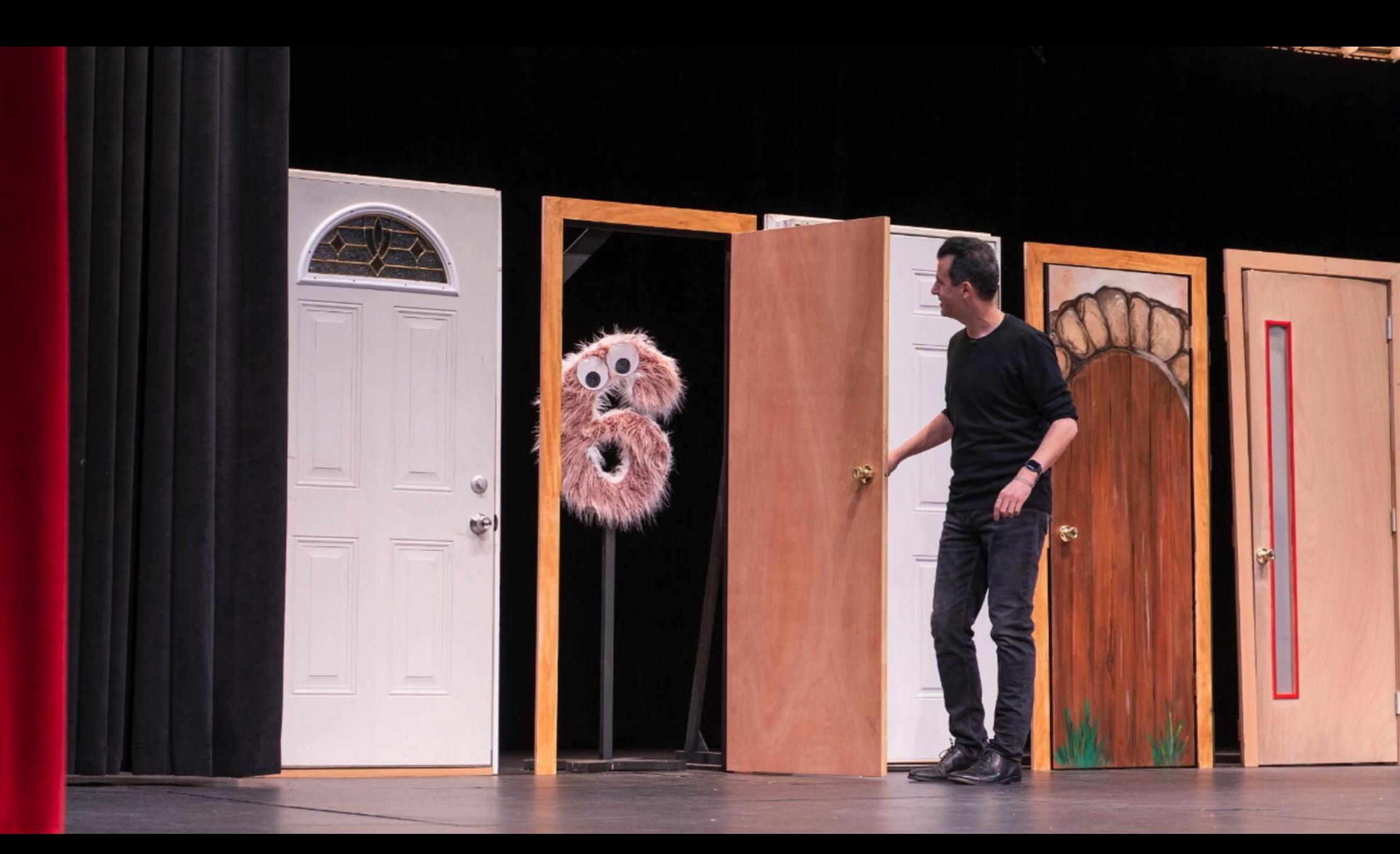 CS50 stage with physical doors!